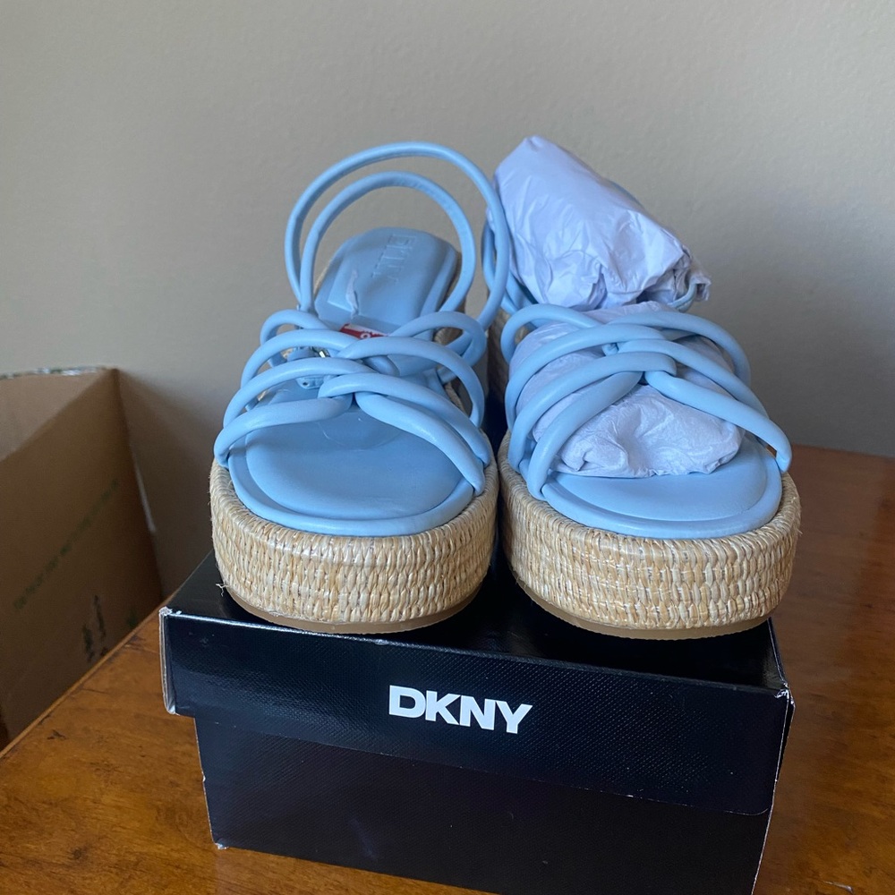 DKNY Blue Strappy Sandals